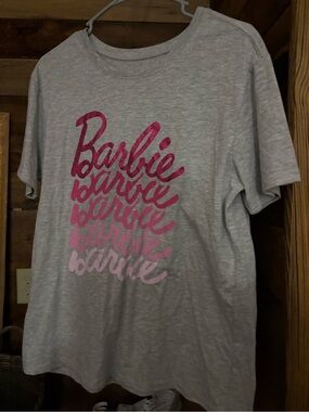 Barbie Gray Tee with Dark Gray Script